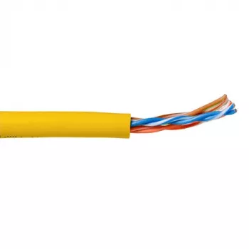 Patch kabel ACT CAT5E U/UTP Stranded żółty 305m