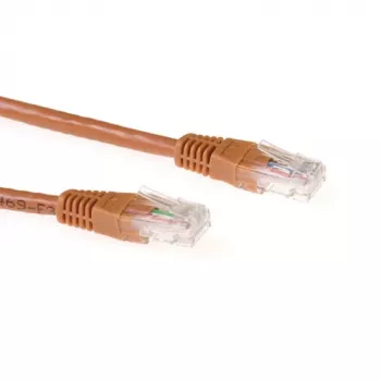 ACT Brązowy 1,5 metra kabel krosowy U/UTP CAT6A ze złączami RJ45
