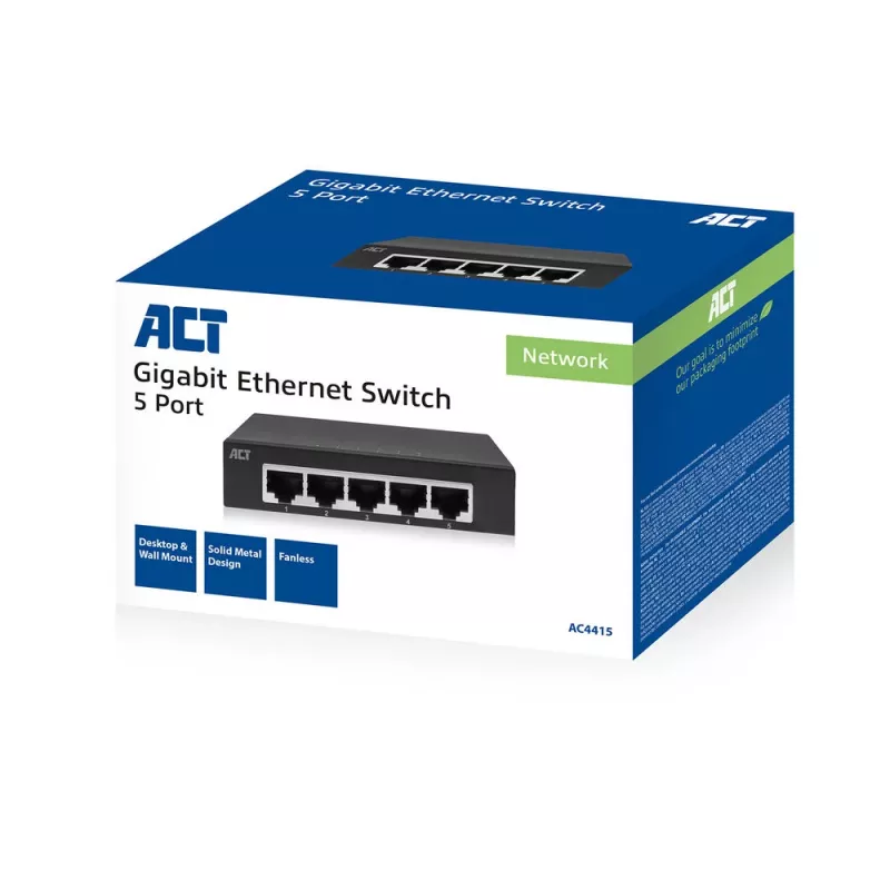 Przełącznik niezarządzalny ACT AC4415 Gigabit Ethernet 5 portów 10 Gbit/s