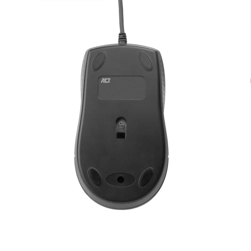 ACT Wired full-size optical mysz 1000 DPI, silent click, eco-friendly, made from recycled materials