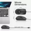 ACT Wired full-size optical mysz 1000 DPI, silent click, eco-friendly, made from recycled materials