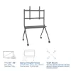 ACT Mobilny stojak podłogowy do telewizora/monitora, 50” do 86”, VESA, 127 cm (50 cali), 2,18 m (86 cali), 200 x 200 mm, 800 x 600 mm, aluminium, plastik, stal, szary