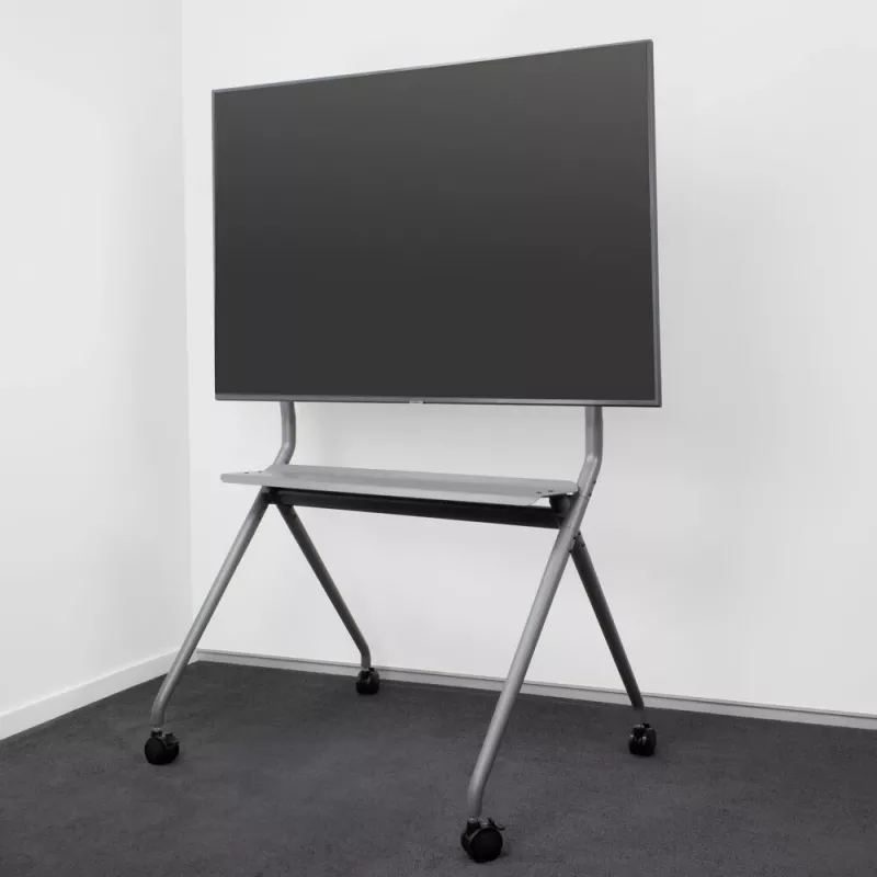 ACT Mobilny stojak podłogowy do telewizora/monitora, 50” do 86”, VESA, 127 cm (50 cali), 2,18 m (86 cali), 200 x 200 mm, 800 x 600 mm, aluminium, plastik, stal, szary