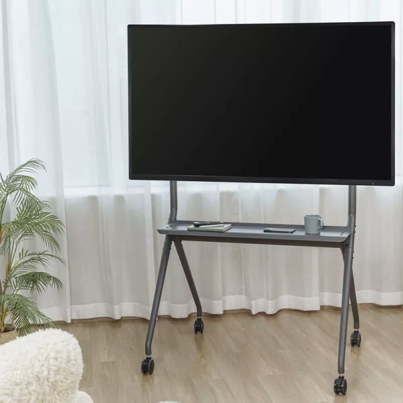 ACT Mobilny stojak podłogowy do telewizora/monitora, 50” do 86”, VESA, 127 cm (50 cali), 2,18 m (86 cali), 200 x 200 mm, 800 x 600 mm, aluminium, plastik, stal, szary