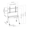 ACT Mobilny stojak podłogowy do telewizora/monitora, 50” do 86”, VESA, 127 cm (50 cali), 2,18 m (86 cali), 200 x 200 mm, 800 x 600 mm, aluminium, plastik, stal, szary