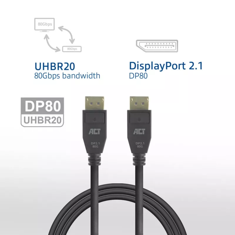 ACT AK4083 kabel DisplayPort 3 m czarny