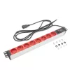 Jednostka dystrybucji zasilania ACT PD3004 19 cali C14 IEC60320 z 8 gniazdami typu F, 3 m H05VV-F 3G1.0, 230 V 10 A