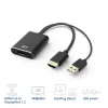 ACT AC7536 adapter kabla wideo 0,24 m HDMI + USB DisplayPort czarny
