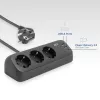 ACT listwa zasilająca biurkowa z 3 gniazdami typu F, Power Delivery 30 W, portami USB Type-C/A, długość kabla 1,5 metra