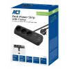 ACT listwa zasilająca biurkowa z 3 gniazdami typu F, Power Delivery 30 W, portami USB Type-C/A, długość kabla 1,5 metra