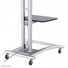 Neomounts PLASMA-M1800E wózek TV 27-70 cali, Srebrny, Przenośny stojak podłogowy, Stal, 50 kg, 68,6 cm (27 cali), 177,8 cm (70 cali)