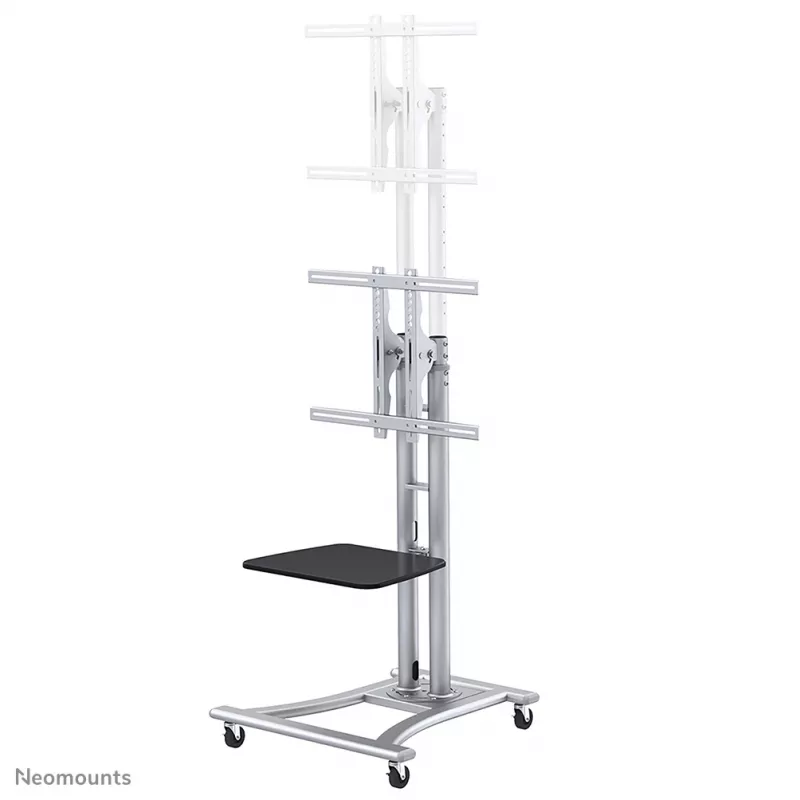 Neomounts PLASMA-M1800E wózek TV 27-70 cali, Srebrny, Przenośny stojak podłogowy, Stal, 50 kg, 68,6 cm (27 cali), 177,8 cm (70 cali)