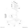 Neomounts PLASMA-M1800E wózek TV 27-70 cali, Srebrny, Przenośny stojak podłogowy, Stal, 50 kg, 68,6 cm (27 cali), 177,8 cm (70 cali)