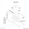 Neomounts PLASMA-C100D Podwójny uchwyt sufitowy do monitora/TV 37-75 cali - wys. 67-107 cm