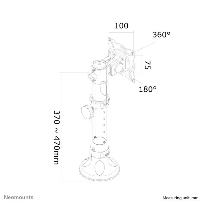Neomounts FPMA-D025SILVER Uchwyt do monitora 10-30 cali - odchylany