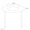 Neomounts FPMA-CRW5 Osłona sufitowa - śr. 52 mm, Biała, Stal, Sufitowa, FPMA-C100, FPMA-C100SILVER, 2 mm, 5,2 cm