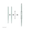 Neomounts FPMA-CPCONNECTSILVER Łącznik do przedłużek słupowych, Srebrny, Stal, 50 kg, Sufit, 0 - 172 mm, 0 - 60 mm