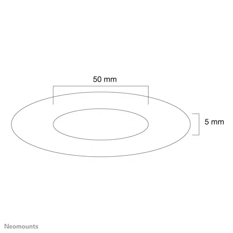 Neomounts FPMA-CRB5HM Osłona sufitowa - śr. 50 mm, Czarny, Plastik, Sufit, 5 mm, 5 cm, 1 szt.