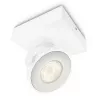 Natynkowy reflektor LED Signify Philips Dimmable Clockwork 6.5W, 500 lm, 2700 K, IP20, biały