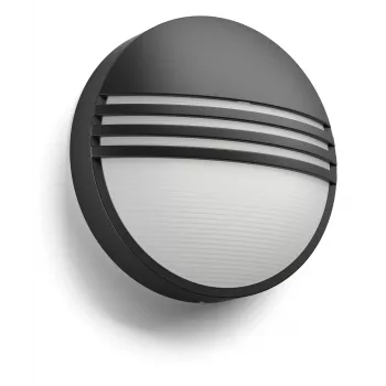 Lampa ścienna zewnętrzna Philips myGarden 172963016 LED 6W, niezmienialna żarówka, czarno-biała, obudowa z żywicy, 214×78 mm