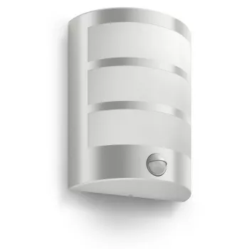 Lampa ścienna zewnętrzna Philips myGarden Python 5,5W LED, stal nierdzewna/biały, czujnik IR, 220–240V