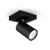 Philips myLiving Kosipo Spotlight sufitowy/ścienny, Natynkowy punkt świetlny, GU10, 1 żarówka, LED, 220-240 V, Czarny