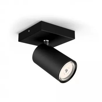 Philips myLiving Kosipo Spotlight sufitowy/ścienny, Natynkowy punkt świetlny, GU10, 1 żarówka, LED, 220-240 V, Czarny
