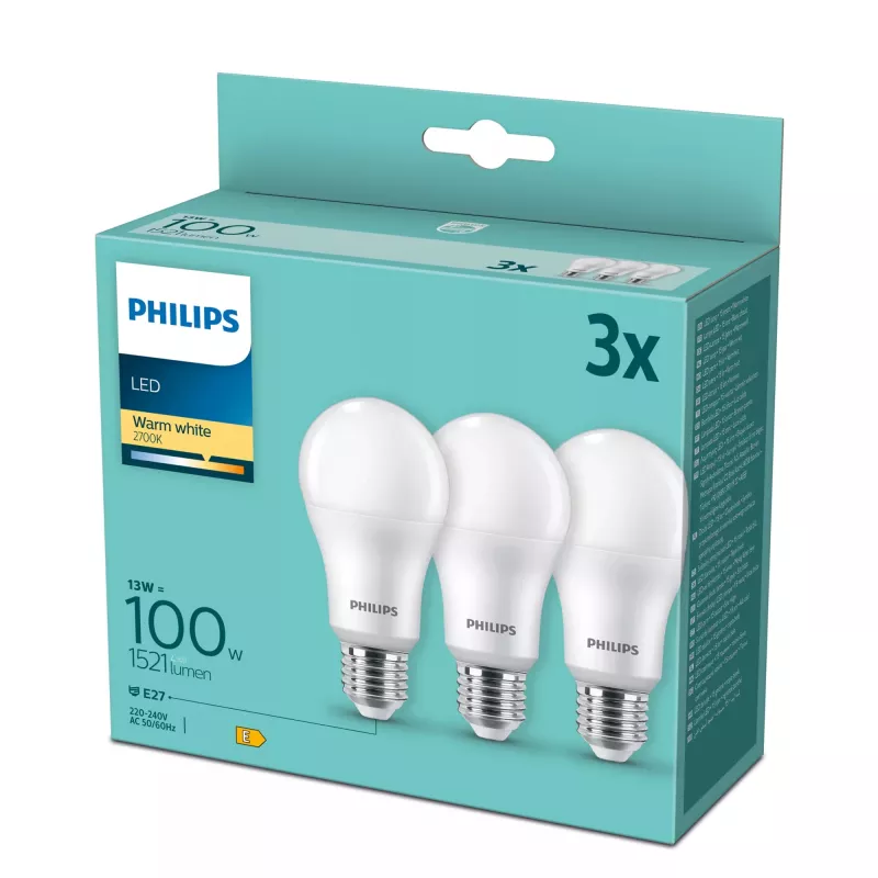Philips Żarówka LED ciepła biel 2700 K 14 W E27 E