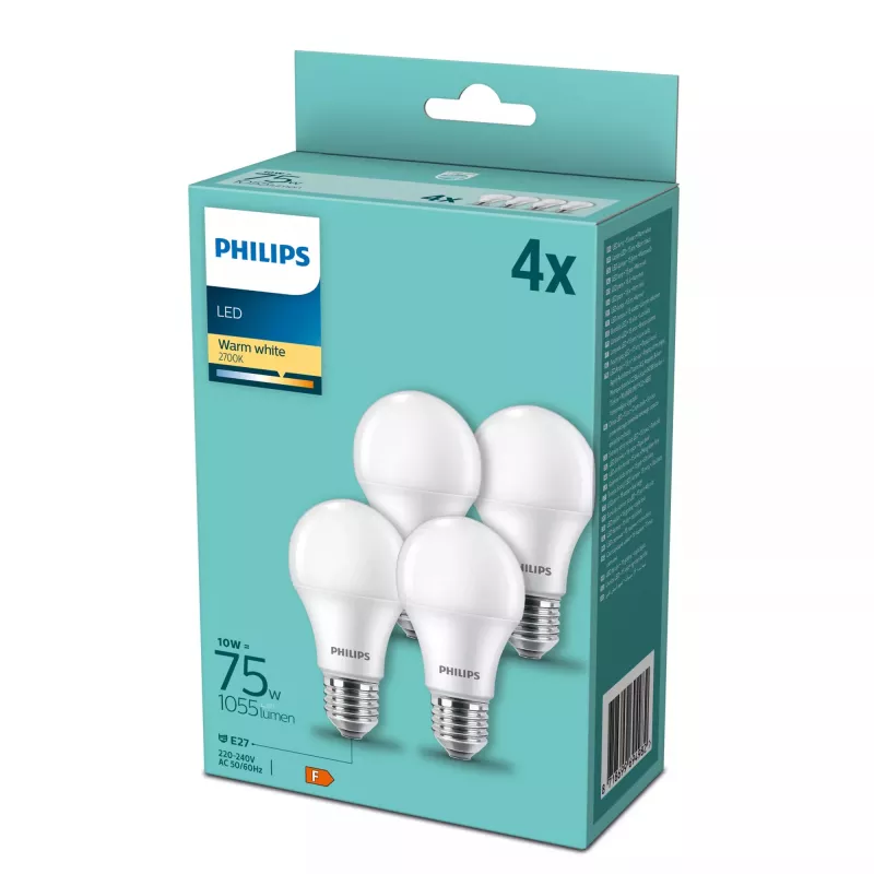 Philips Żarówka LED Ciepła biel 2700 K 10,5 W E27 F
