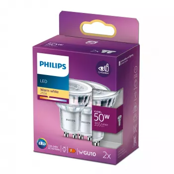 Philips Spot 50W PAR16 GU10 x2, 4,6 W, 50 W, GU10, 355 lm, 15000 h, ciepła biel