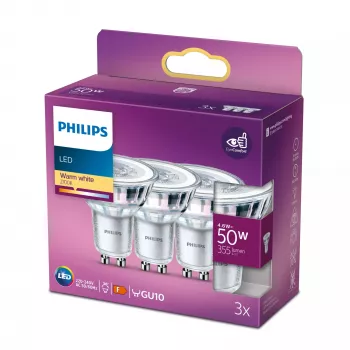 Philips LED Spot PAR16 GU10 4,6W 355lm 2700K Ciepła biel 3 szt.