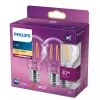 Philips Filament Bulb Clear 40W A60 E27 x2, 4,3 W, 40 W, E27, 470 lm, 15000 h, Ciepła biel