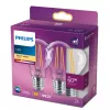 Żarówka LED z żarnikiem Philips A60 7 W (odpowiednik 60 W) E27 przezroczysta 2700 K 2 szt.