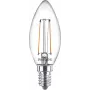 Philips Filament Candle Clear 25W Filament B35 E14 x2, 2 W, 25 W, E14, 250 lm, 15000 h, Ciepła biel