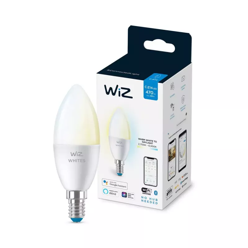 Inteligentna żarówka WiZ Candle 40 W C37 E14 Wi-Fi Biała