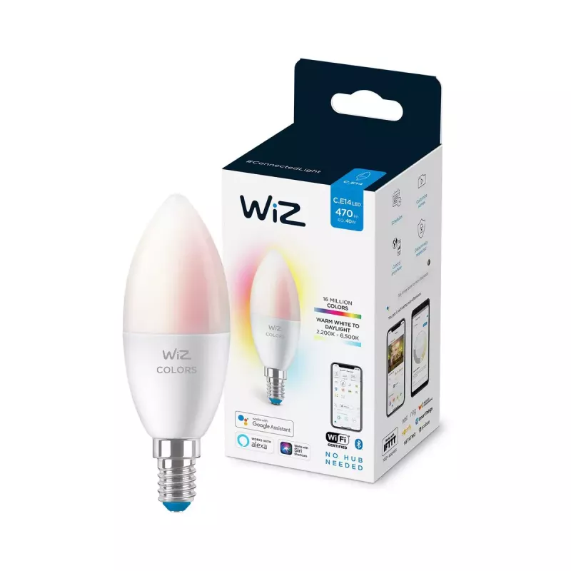 Inteligentna żarówka WiZ Candle 40 W C37 E14 Wi-Fi Biała Klasa energetyczna F