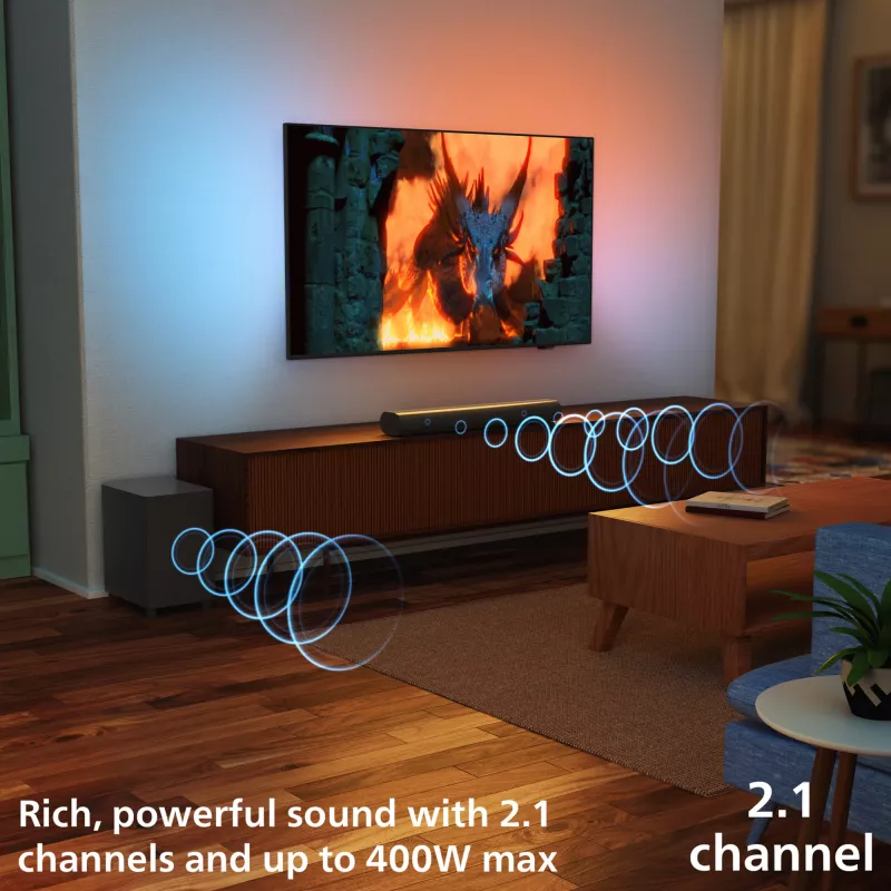Soundbar Philips TAB6100/10 2.1 kanały 80 W RMS Dolby Atmos