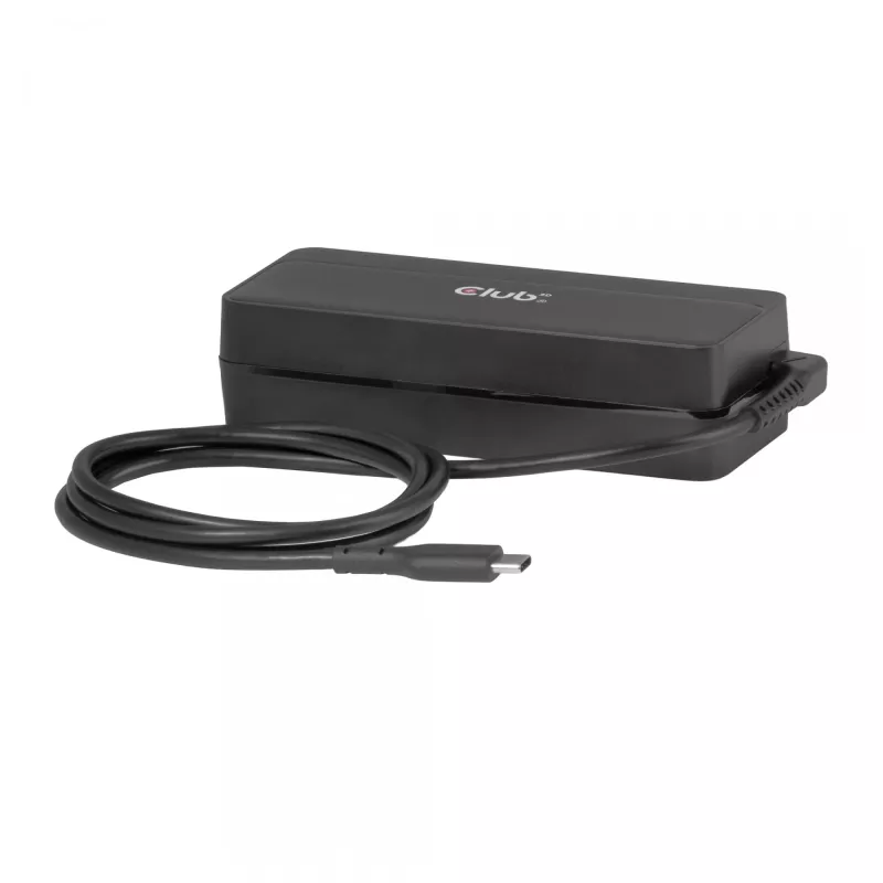 Ładowarka do laptopa USB-C CLUB 3D 140W, zasilanie AC, uniwersalna kompatybilność, kabel 1 m, czarna