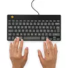 R-Go Tools Ergonomiczna klawiatura R-Go Compact Break, kompaktowa klawiatura z oprogramowaniem do przerw, QWERTY (UK), przewodowa, czarna