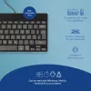 R-Go Tools Ergonomiczna klawiatura R-Go Compact Break, kompaktowa klawiatura z oprogramowaniem do przerw, QWERTY (UK), przewodowa, czarna