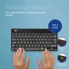 R-Go Tools Ergonomic klawiatura R-Go Compact Break, klawiatura kompaktowa z oprogramowaniem do przerw, AZERTY (FR), Bluetooth, czarna