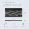 R-Go Tools Ergonomic klawiatura R-Go Compact Break, klawiatura kompaktowa z oprogramowaniem do przerw, AZERTY (FR), Bluetooth, czarna