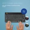 Ergonomiczna klawiatura R-Go Tools R-Go Compact Break, klawiatura kompaktowa z oprogramowaniem przerw, QWERTY (NORDYCKA), Bluetooth, czarna