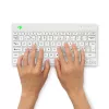 Klawiatura ergonomiczna R-Go Tools R-Go Compact Break, kompaktowa klawiatura z oprogramowaniem do przerw, QWERTY (NORDYCKI), Bluetooth, biała