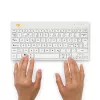 Klawiatura ergonomiczna R-Go Tools R-Go Compact Break, kompaktowa klawiatura z oprogramowaniem do przerw, QWERTY (NORDYCKI), Bluetooth, biała