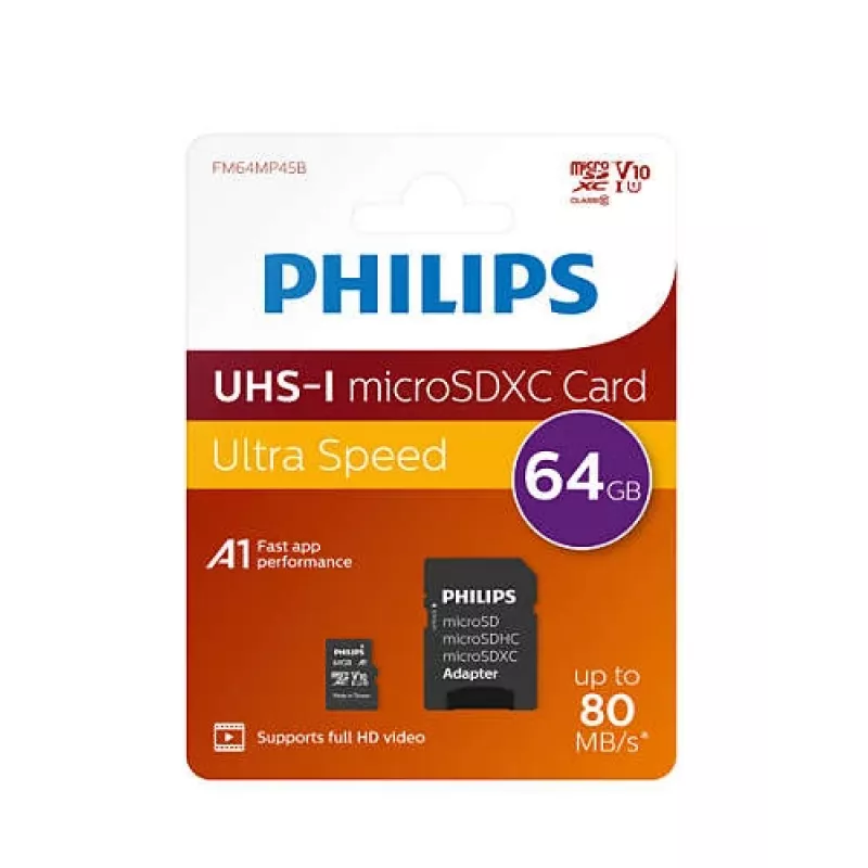 Karta pamięci Philips FM64MP45B/00 64 GB MicroSDXC UHS-I Klasa 10