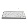 BakkerElkhuizen UltraBoard 950 BE Azerty, Mini, przewodowa, USB, przełącznik nożycowy, AZERTY, jasnoszara, biała