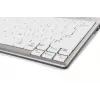 BakkerElkhuizen UltraBoard 950 BE Azerty, Mini, przewodowa, USB, przełącznik nożycowy, AZERTY, jasnoszara, biała