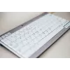 BakkerElkhuizen UltraBoard 950 BE Azerty, Mini, przewodowa, USB, przełącznik nożycowy, AZERTY, jasnoszara, biała