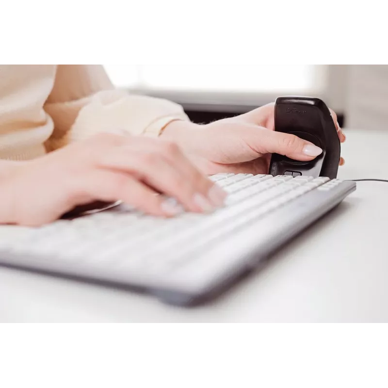 BakkerElkhuizen DXT 3 mysz, symetryczna, optyczna, USB Typ-C, 2400 DPI, Czarny